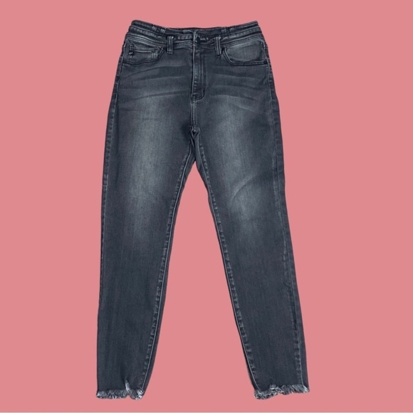 KANCAN DARK WASH PAPERBAG HIGH WAISTED JEANS WOMEN’S Size 29 - Picture 1 of 11